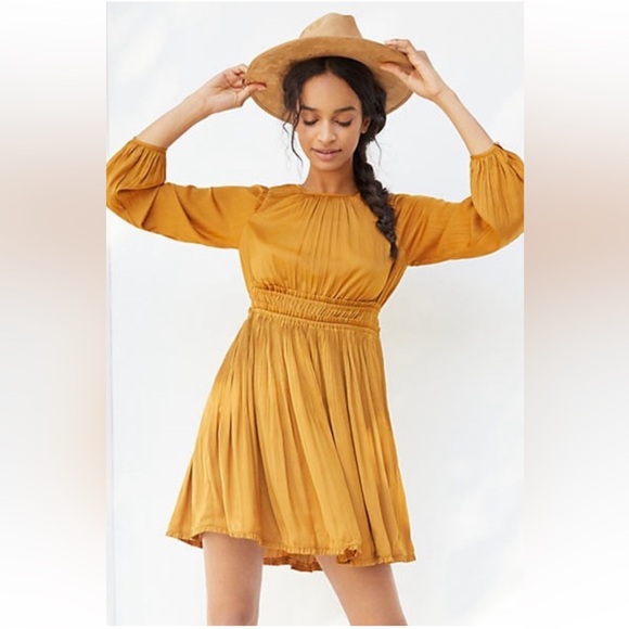 Anthropologie Dresses & Skirts - Anthropologie Maeve Saniya Mini Golden Long Sleeve Dress Size S